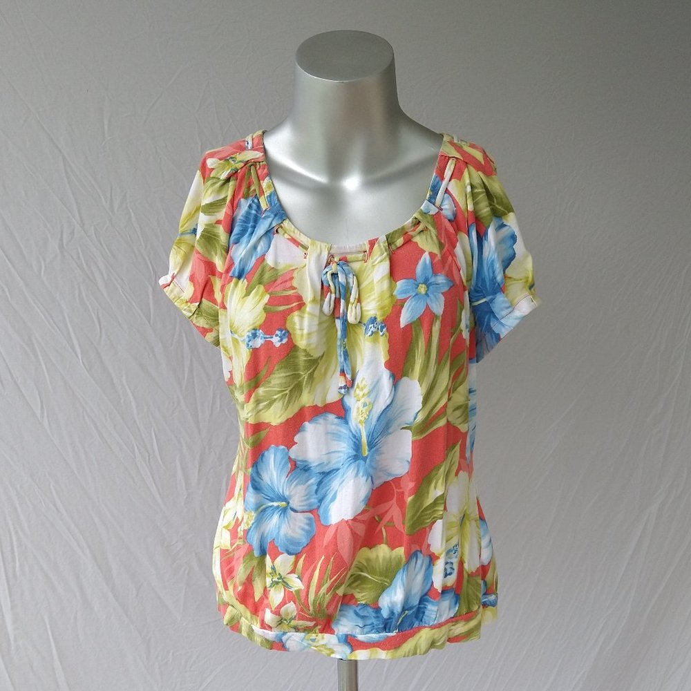 Caribbean Joe Floral Top